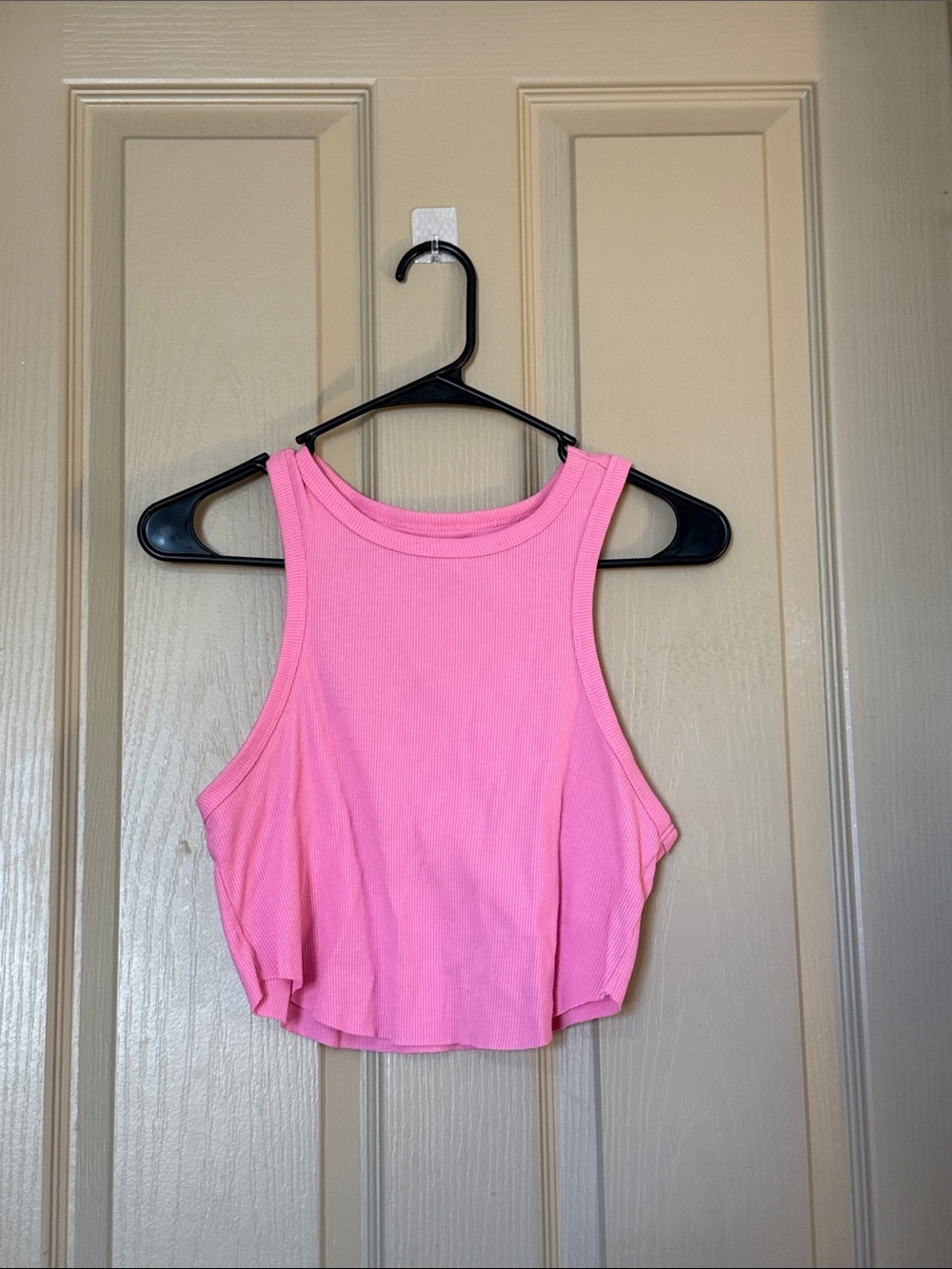 Target Hot Pink Ribbed Cropped Tank
